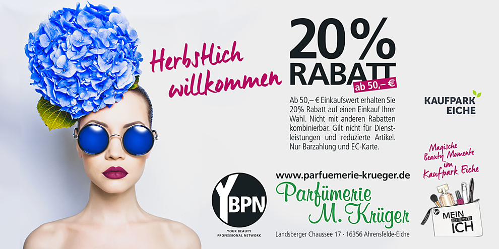 Rabatt bei Parfümerie M. Krüger