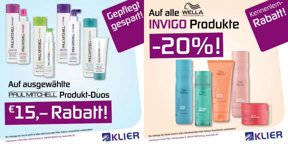 Aktuelle Angebote bei Frisör KLIER