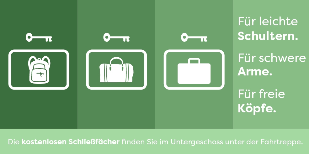 Kostenlose Schließfächer
