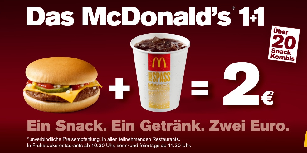 Das großen McDonald's 1+1