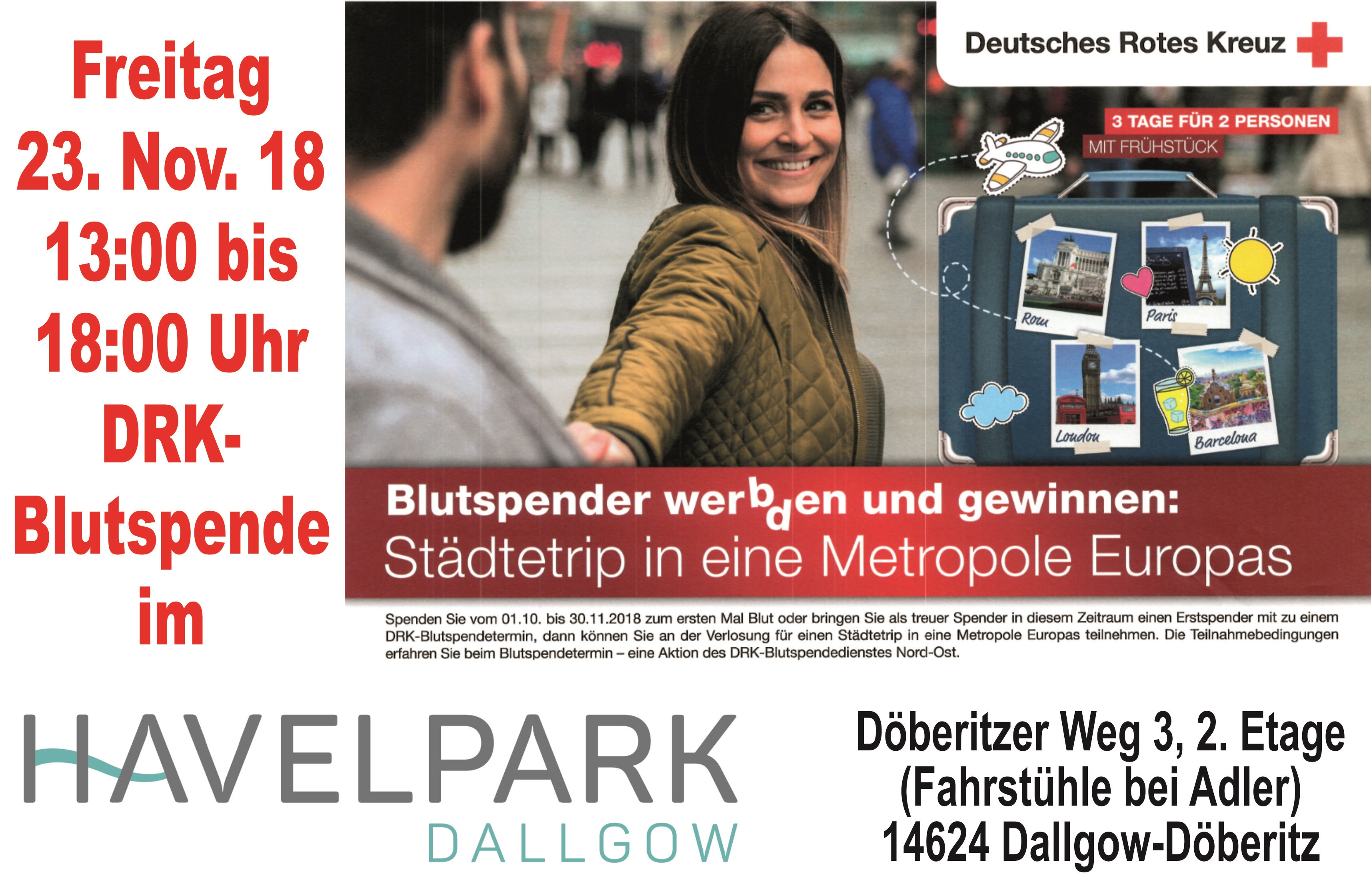 Blutspendeaktion am 23. November 2018